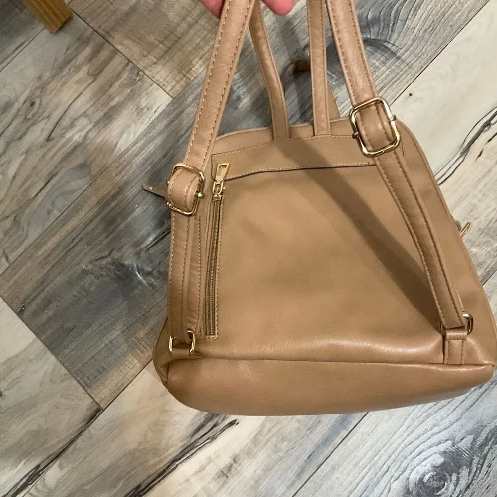 I.N.C International Concepts Giigi Backpack faux leather tan